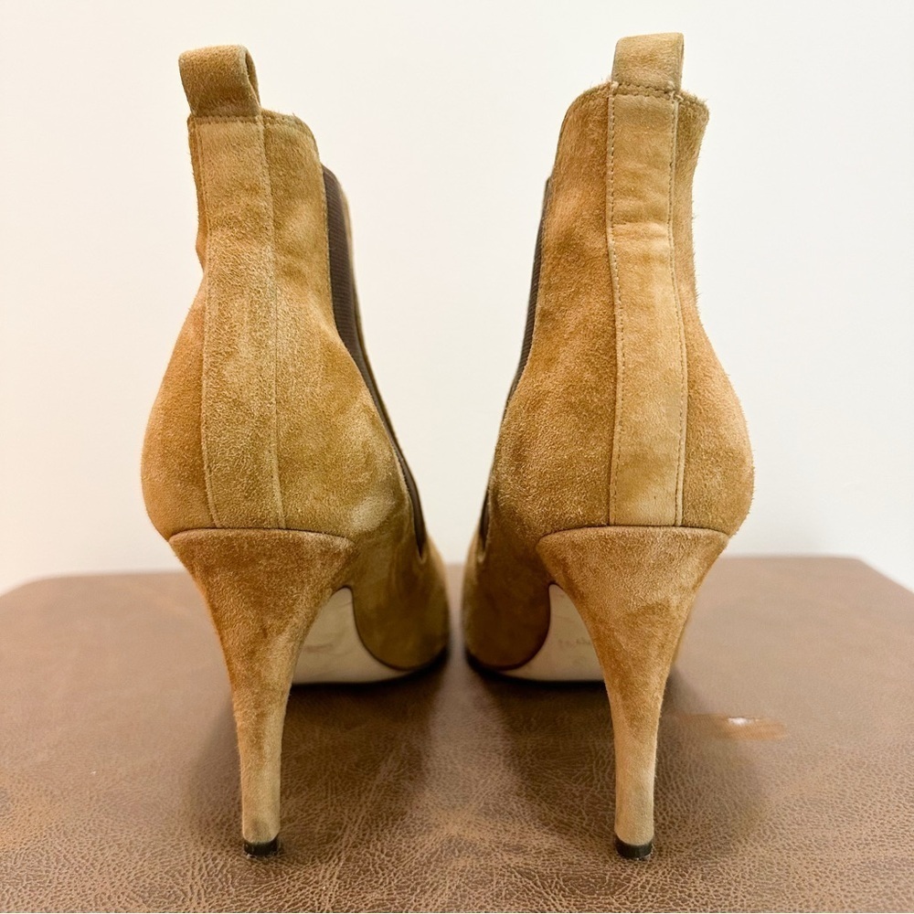 Nine West Joliee Suede Heeled Ankle Boots Medium Brown sz 7.5 - Picture 6 of 8